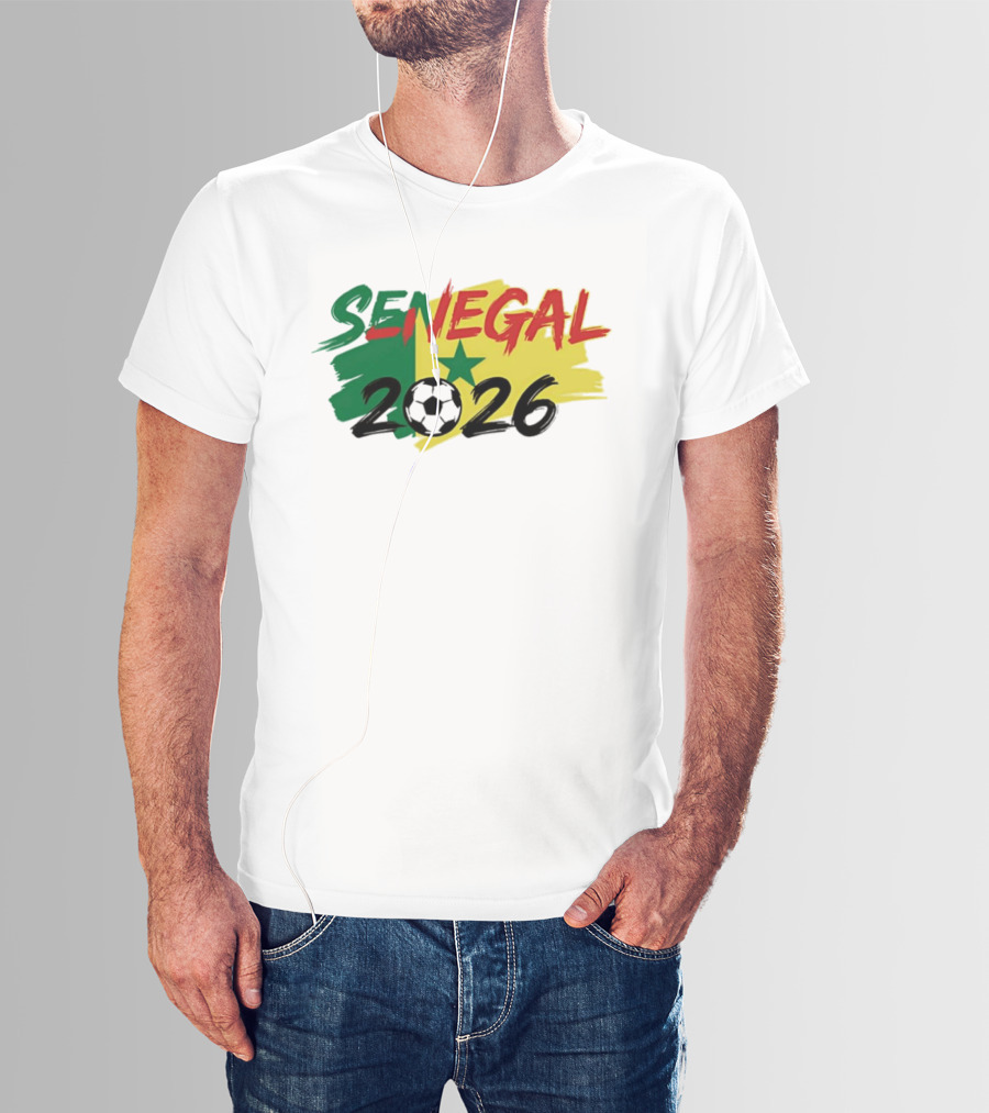 Senegal 2026 World Cup Soccer Team Star Flag T-Shirt