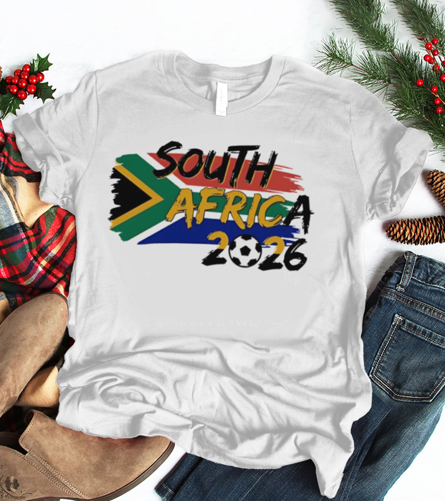 South Africa 2026 Flag Colors Soccer T-Shirt