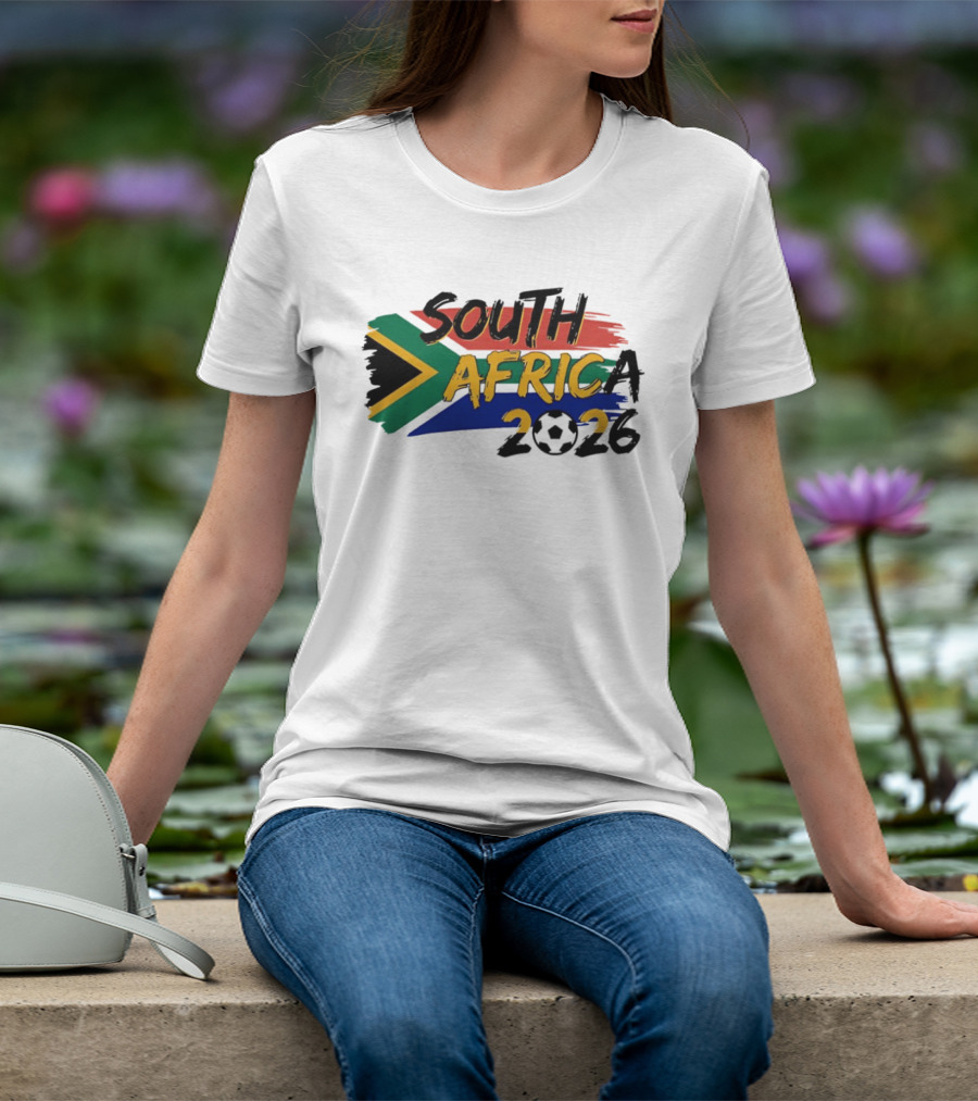 South Africa 2026 Flag Colors Soccer T-Shirt