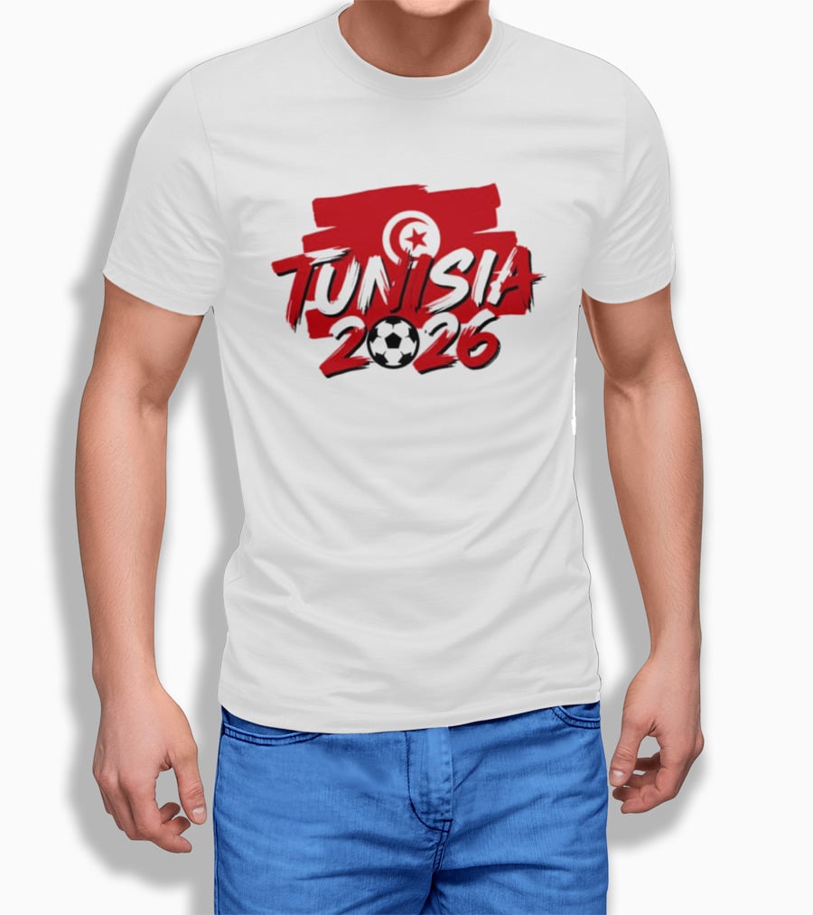 Tunisia 2026 World Cup Soccer Star And Crescent T-Shirt