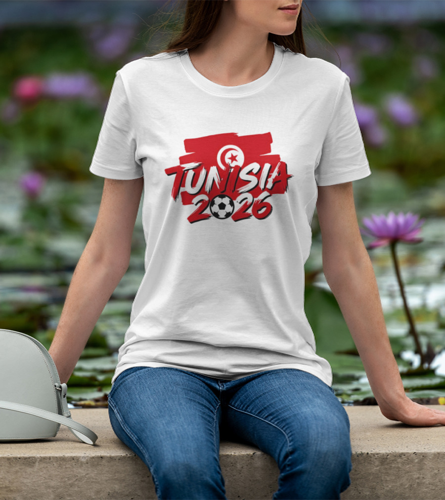 Tunisia 2026 World Cup Soccer Star And Crescent T-Shirt