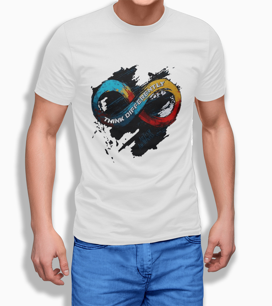 Think Differently Infinity Symbol Autism Awareness T-Shirt