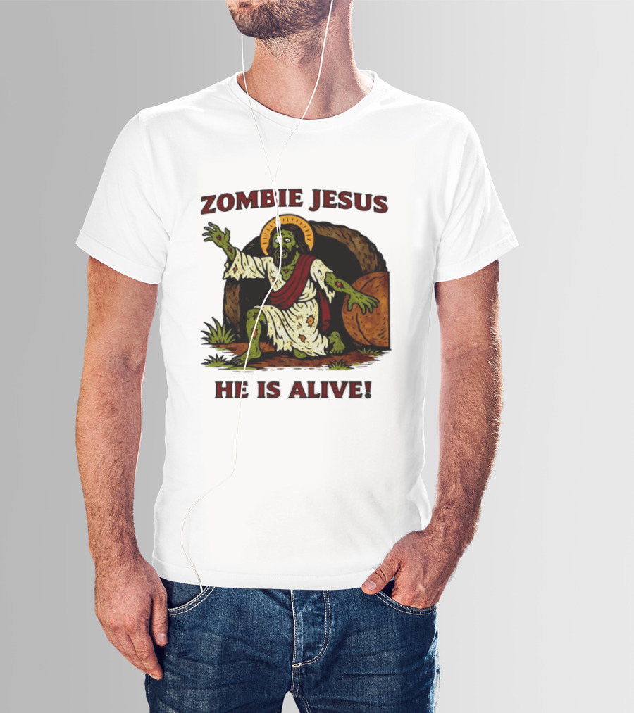 Zombie Jesus He Is Alive Resurrection Meme T-Shirt