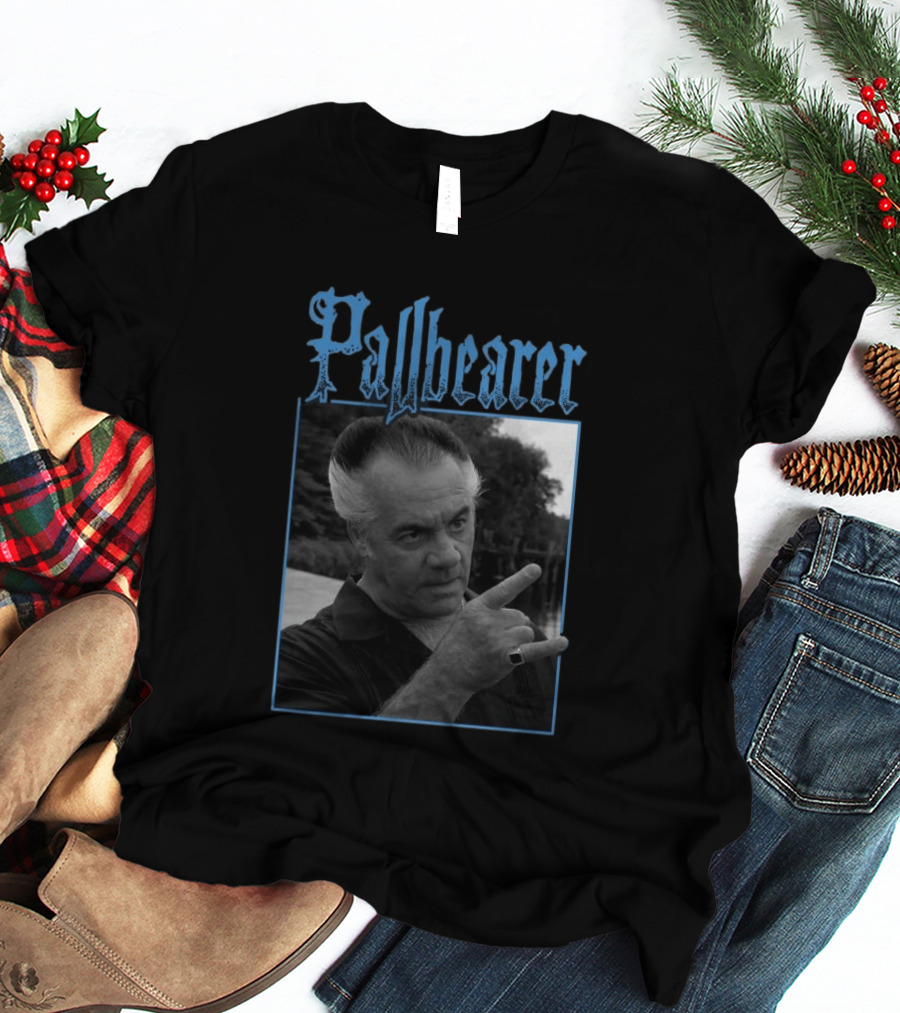 Pallbearer Gothic Font With Man Pointing Finger T-Shirt
