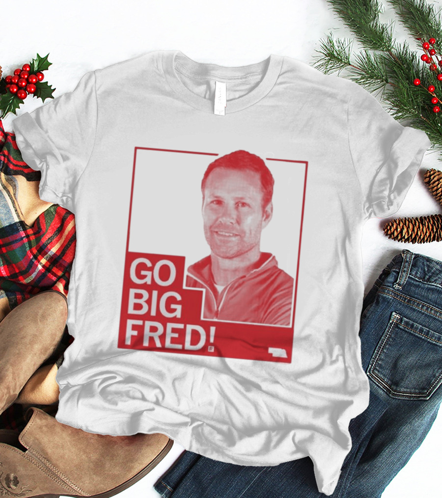 Go Big Fred Nebraska Sports Icon Red T-Shirt