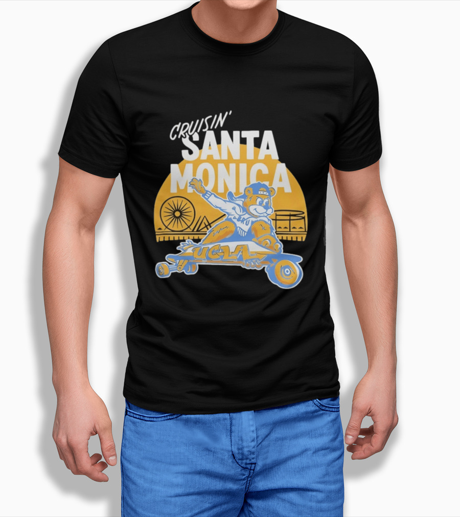 Cruisin' Santa Monica UCLA Bruins Skateboarding Bear T-Shirt