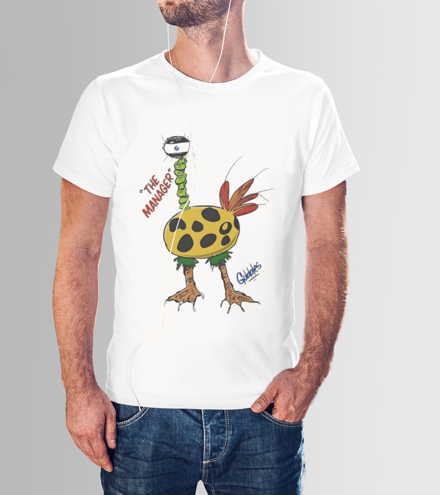 The Manager Gobbles Quirky Creature Art With Playful T-Shirt