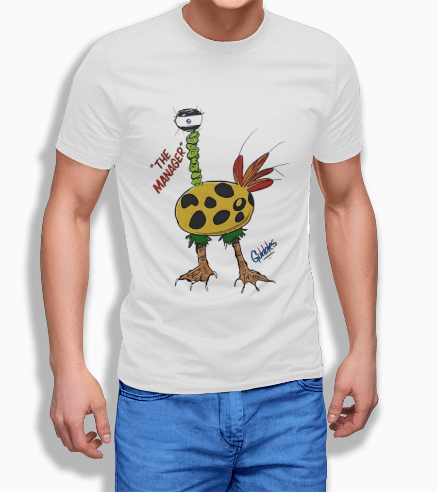 The Manager Gobbles Quirky Creature Art With Playful T-Shirt