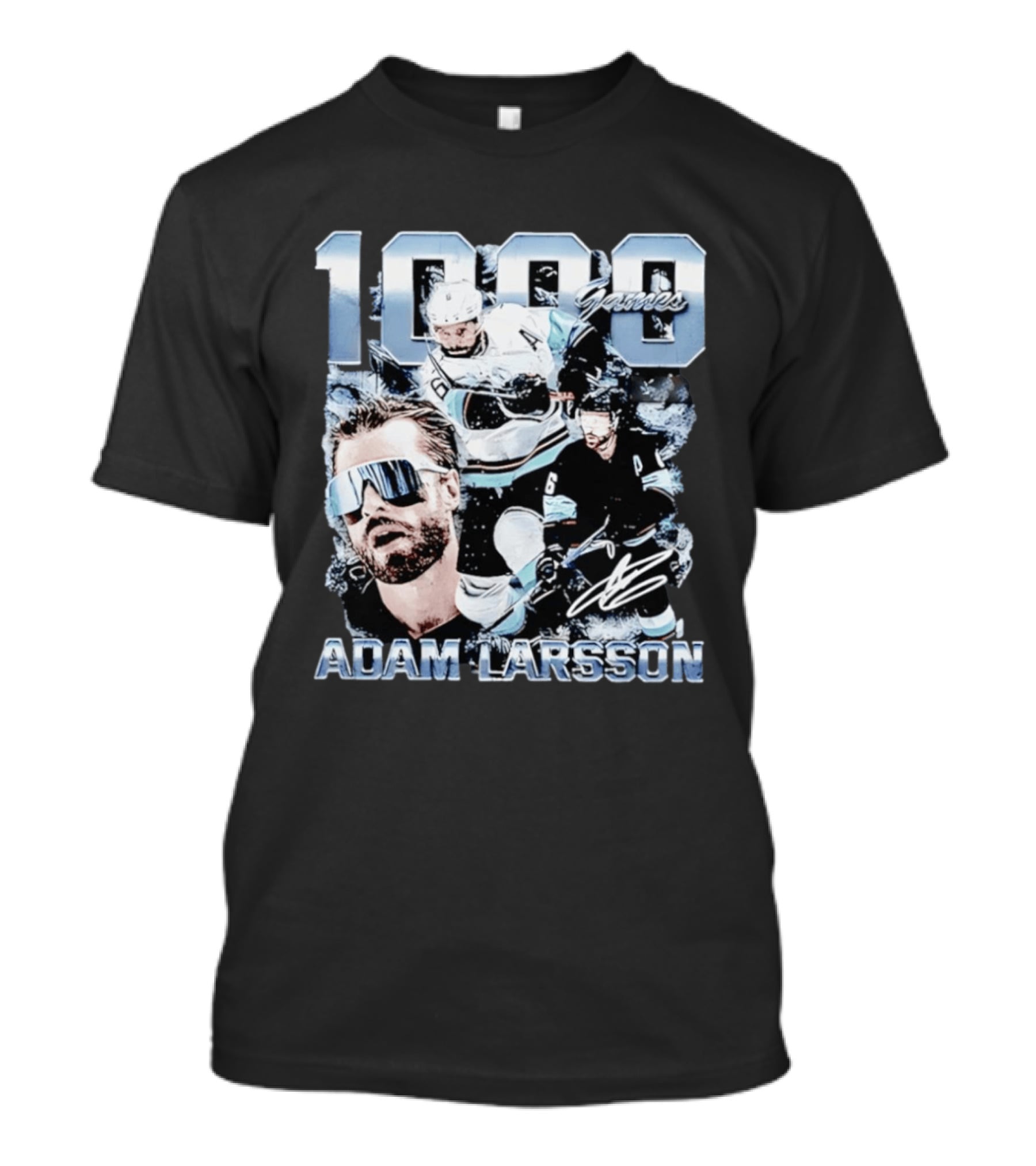 Adam Larsson Seattle 1000 Games Celebration F&B Digitally Printed T-Shirt
