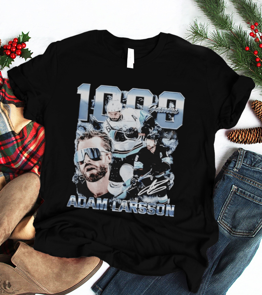 Adam Larsson Seattle 1000 Games Celebration F&B Digitally Printed T-Shirt