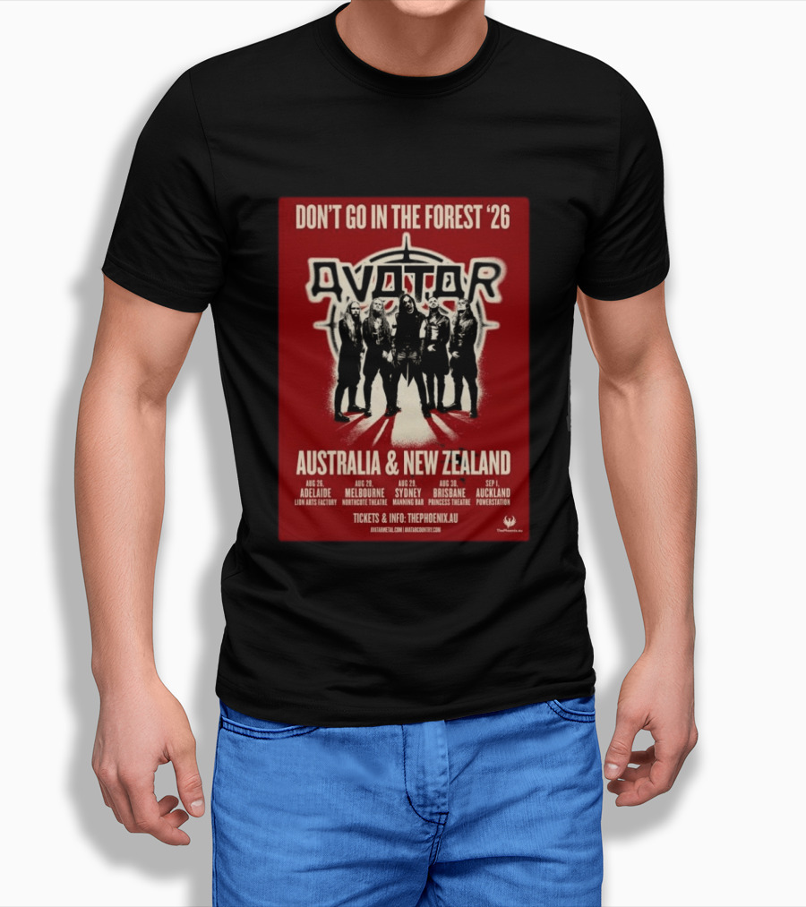 Avatar Band Don't Go In The Forest 2026 Tour Australia New Zealand Dates T-Shirt