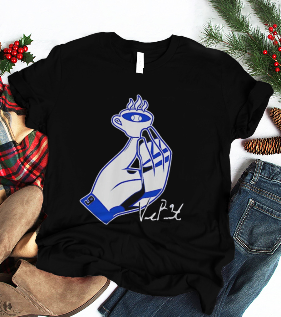 Blue Jays 27 Vladimir Guerrero Jr Number 27 Hot Coffee Baseball Cup T-Shirt