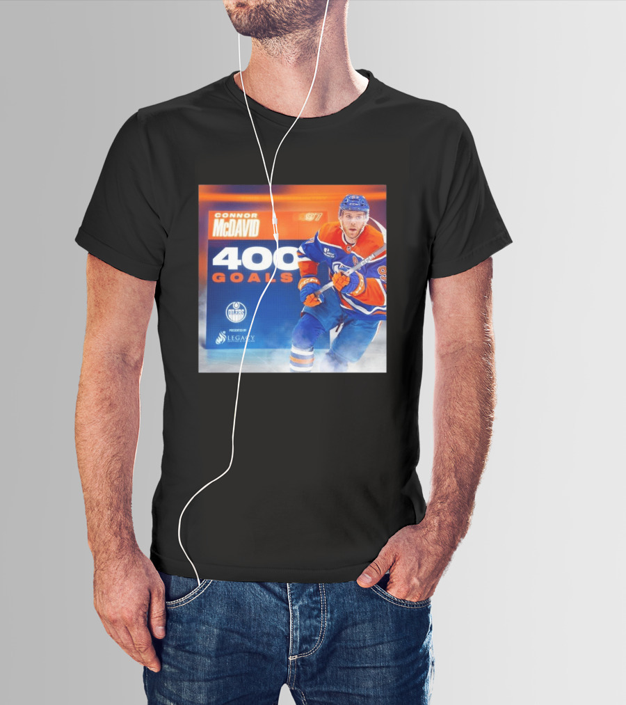 Connor McDavid 400 Goals Edmonton Oilers Legacy Sports Excellence T-Shirt