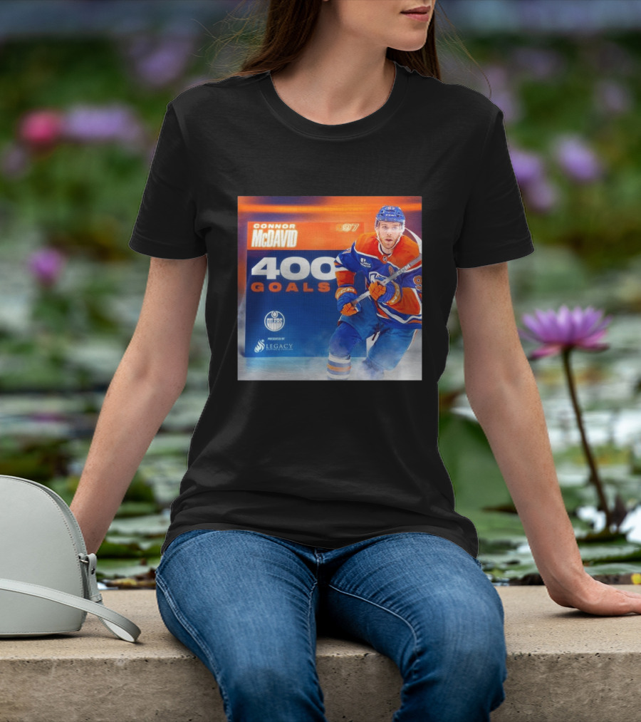 Connor McDavid 400 Goals Edmonton Oilers Legacy Sports Excellence T-Shirt