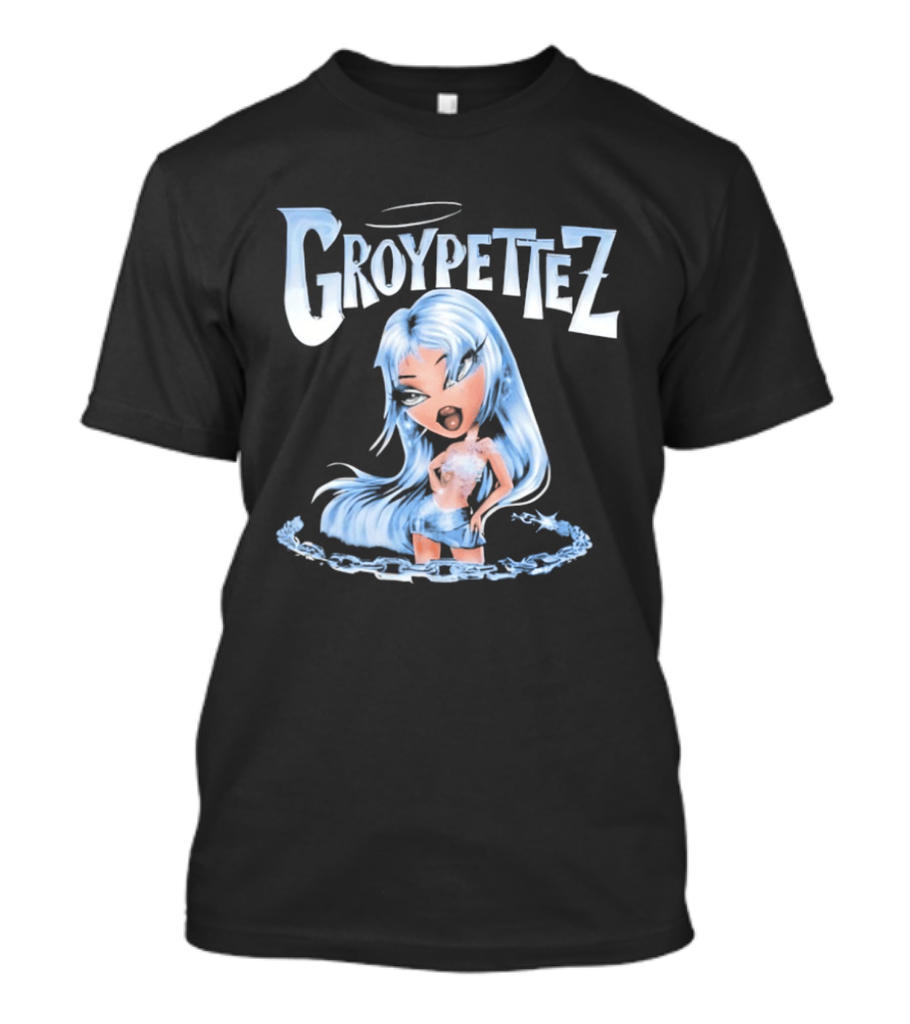 Groypetiez Broken Chain Blue Haired T-Shirt