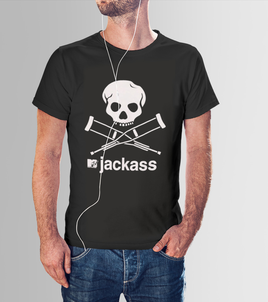 Jackass MTV Skull Crutches T-Shirt