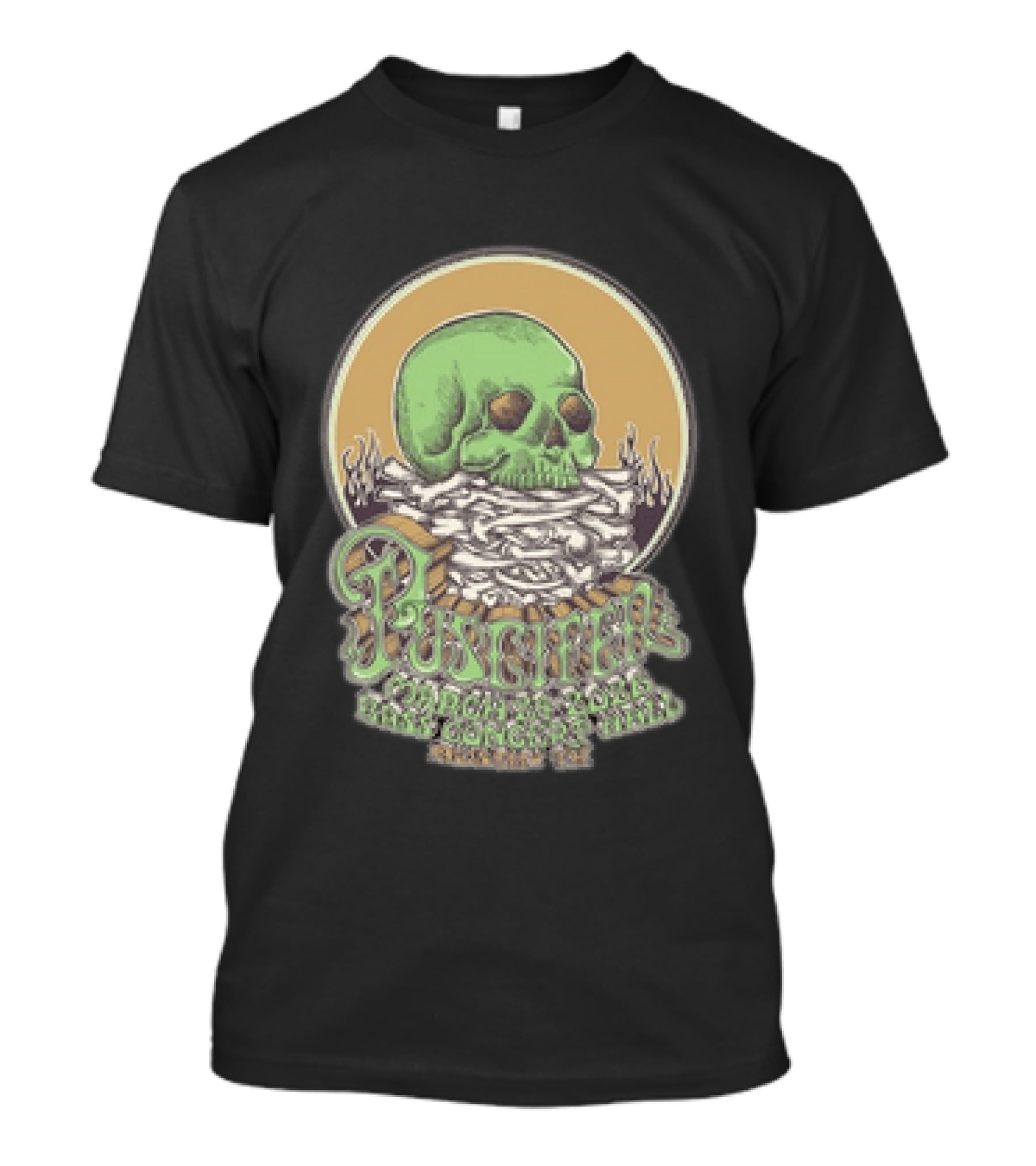 Puscifer March 24 2026 Austin TX Concert With Green Skull T-Shirt