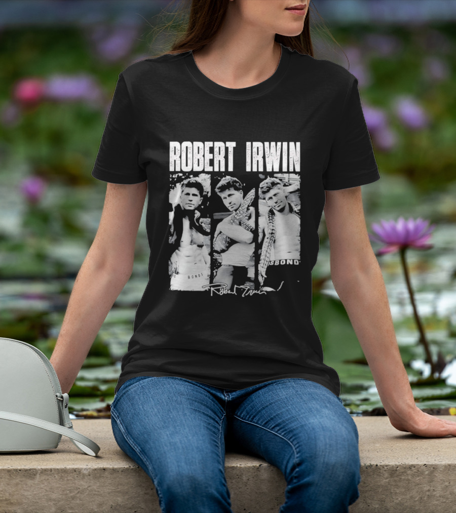 Robert Irwin Animal Wildlife Bonds Crocodile And Signature T-Shirt