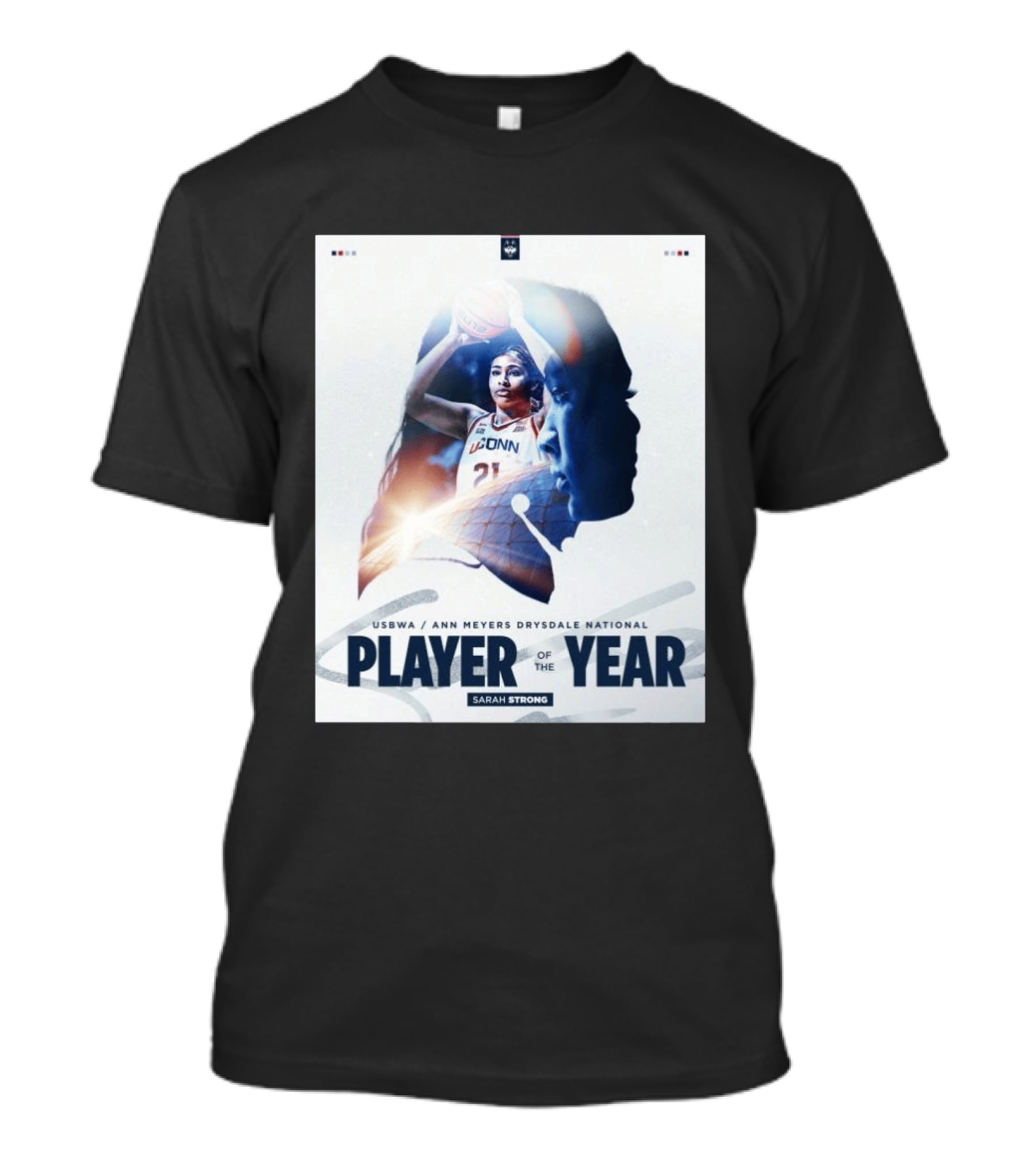 Sarah Strong UConn USBWA Ann Meyers Drysdale National Player Of The Year 2026 T-Shirt