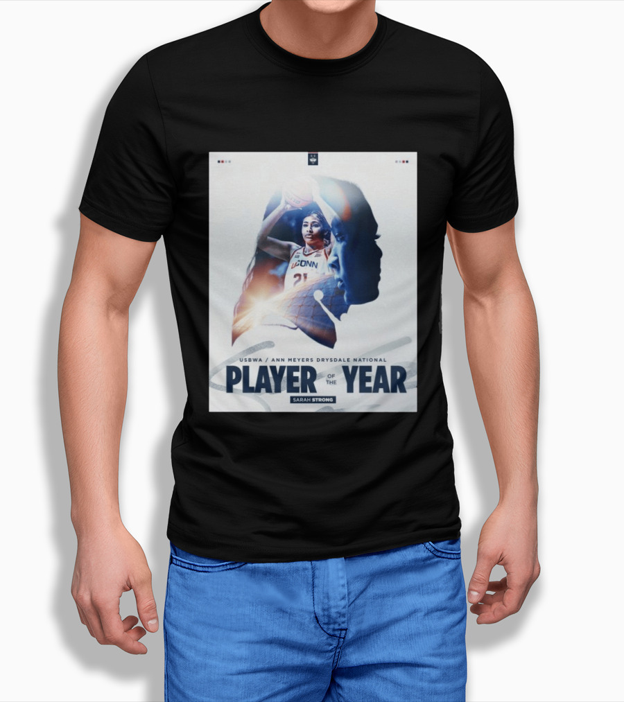 Sarah Strong UConn USBWA Ann Meyers Drysdale National Player Of The Year 2026 T-Shirt