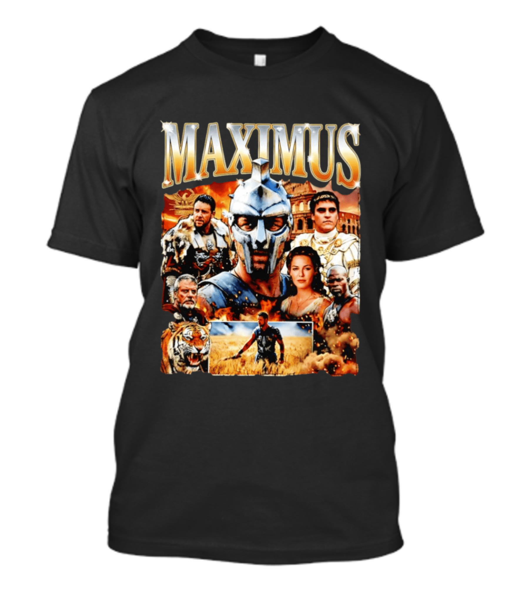 Maximus Gladiator Colosseum Russell Crowe Joaquin Phoenix Tiger Ancient Rome T-Shirt