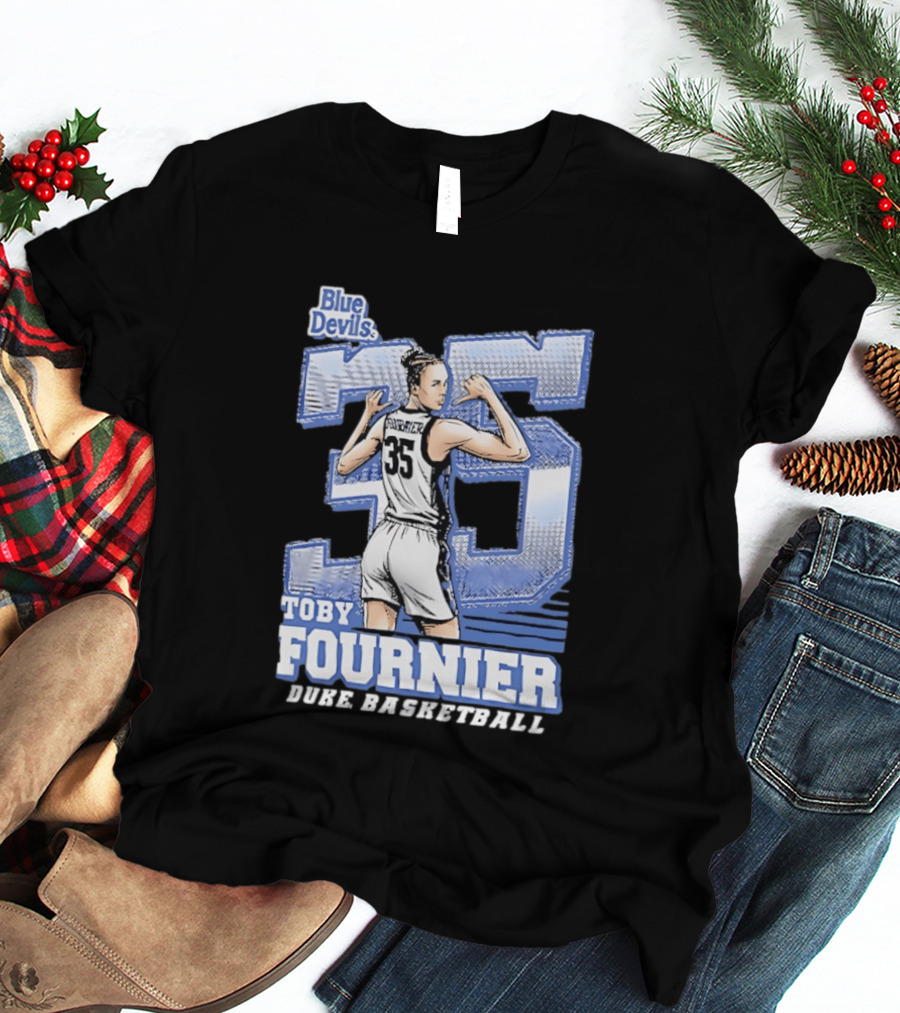 Toby Fournier Duke Blue Devils 35 Basketball Player T-Shirt