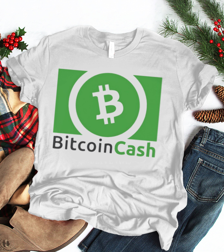 Bitcoin Cash Cryptocurrency Symbol Green Circle T-Shirt
