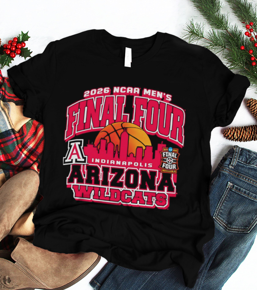 2026 NCAA Men's Final Four Indianapolis Arizona Wildcats Basketball T-Shirt