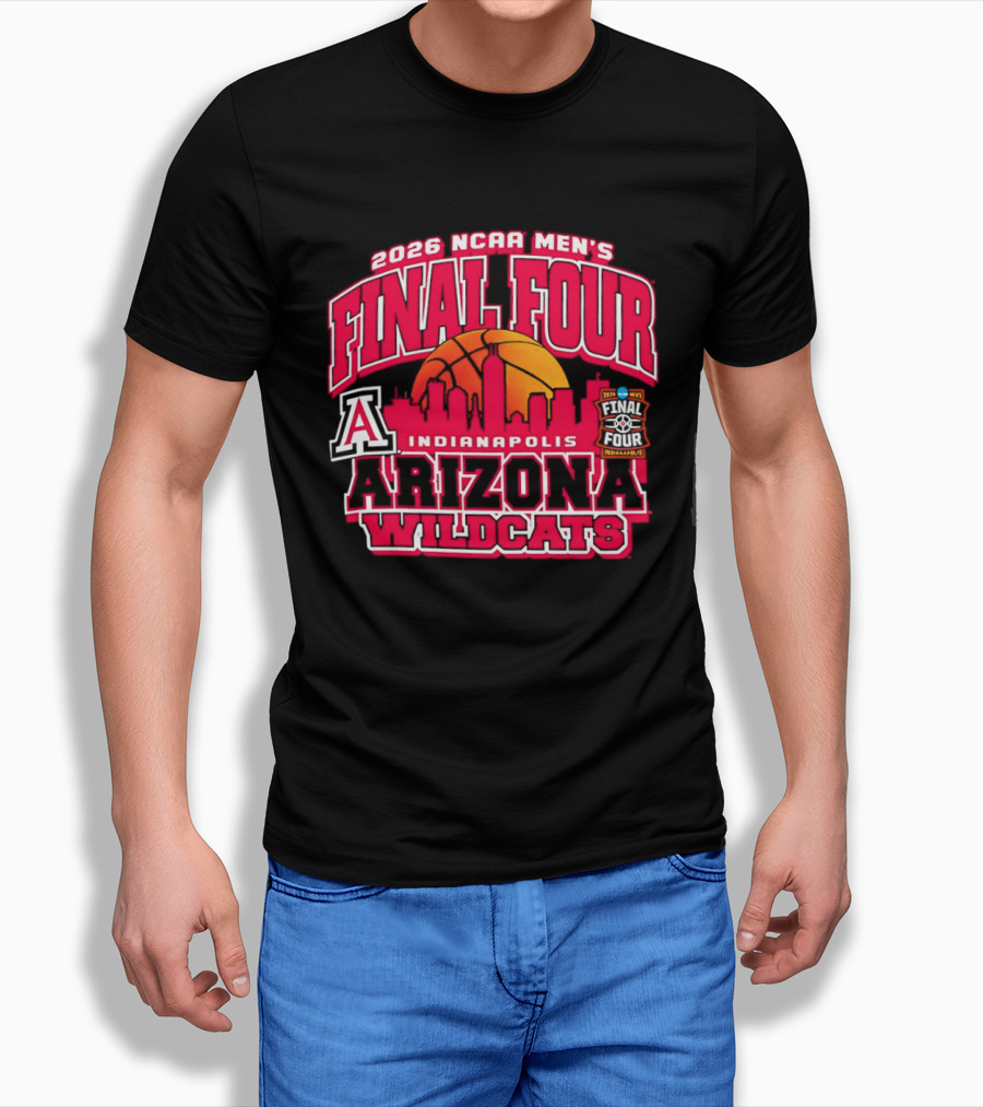 2026 NCAA Men's Final Four Indianapolis Arizona Wildcats Basketball T-Shirt