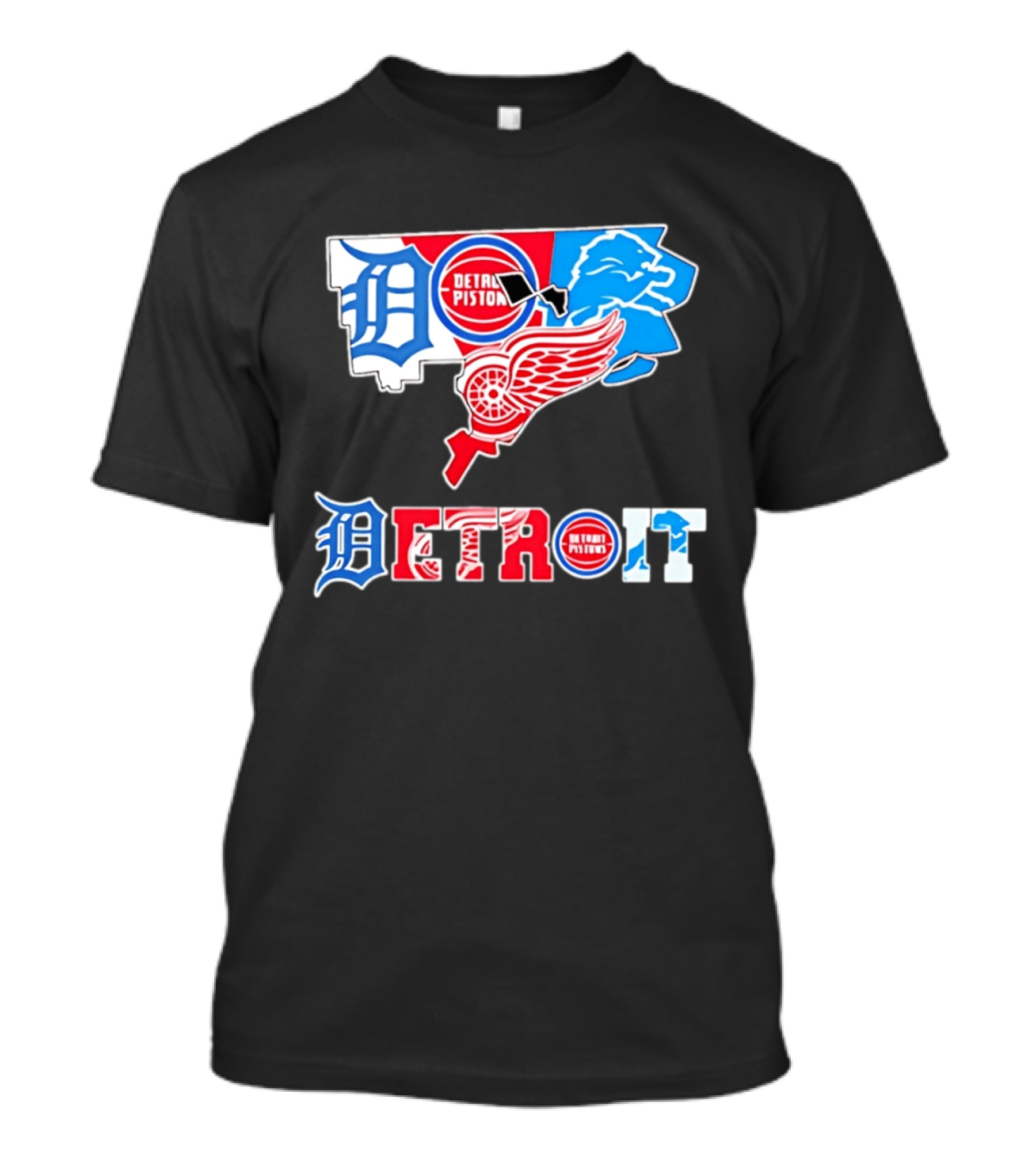 Detroit Pistons Lions Red Wings Tigers State Michigan T-Shirt