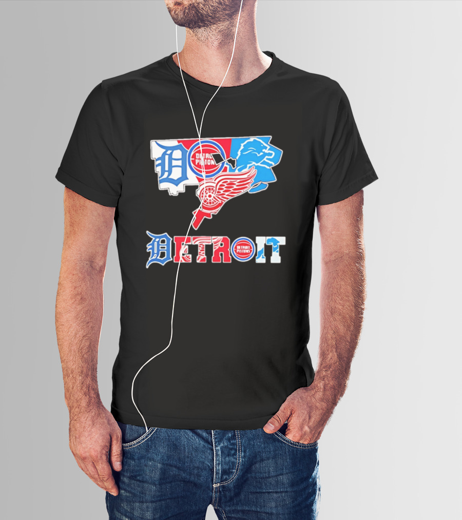 Detroit Pistons Lions Red Wings Tigers State Michigan T-Shirt