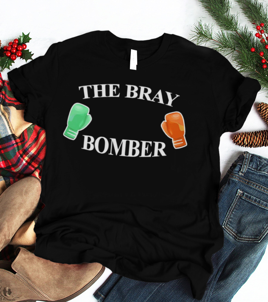 The Bray Bomber Boxing Gloves Green Orange T-Shirt