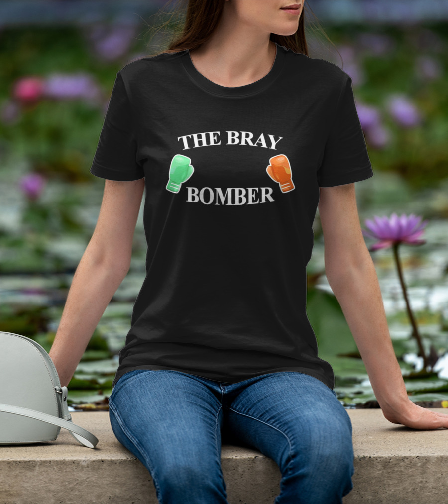 The Bray Bomber Boxing Gloves Green Orange T-Shirt