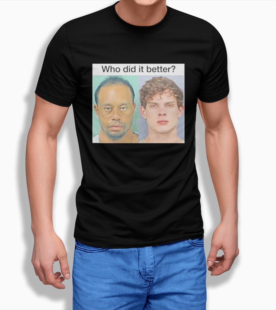 Who Did It Better Tiger Woods Shot Comparison T-Shirt