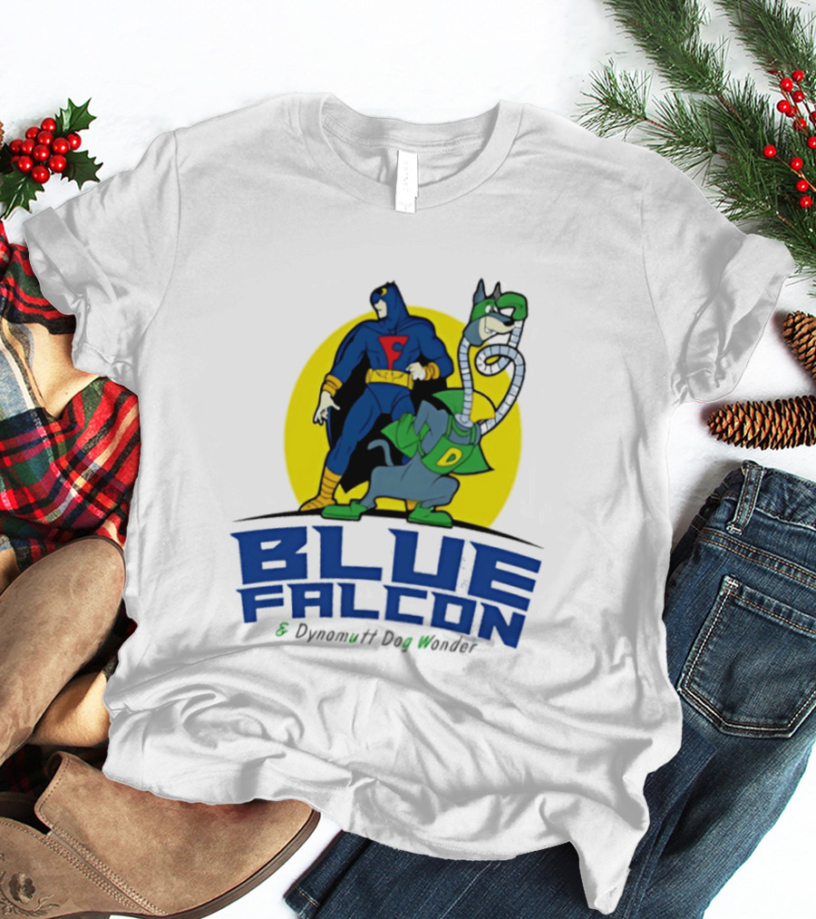 Blue Falcon Dynomutt Dog Wonder Hero Duo Oval T-Shirt