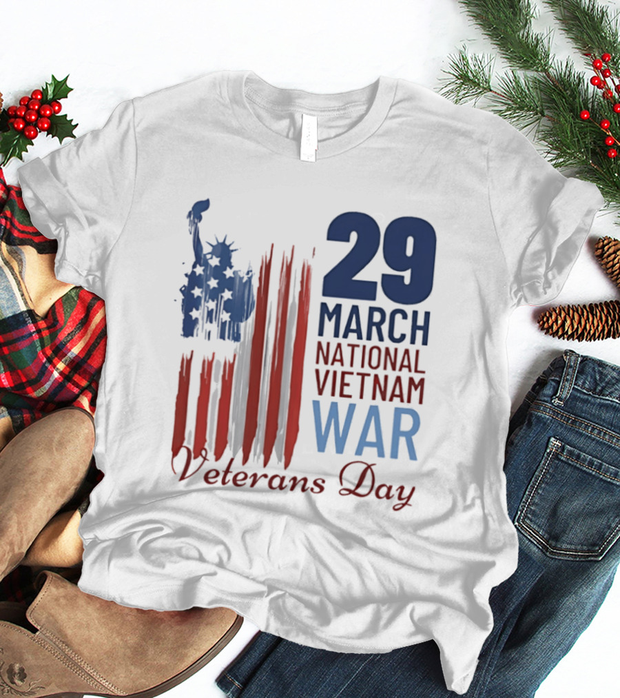 March 29 Honor National Vietnam War Veterans Day Patriotic Flag Recognize Heroes T-Shirt