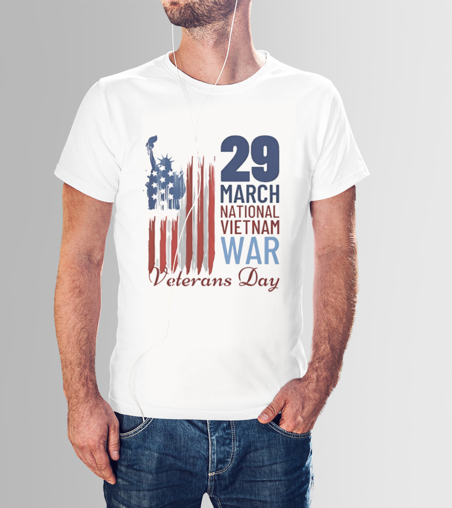 March 29 Honor National Vietnam War Veterans Day Patriotic Flag Recognize Heroes T-Shirt