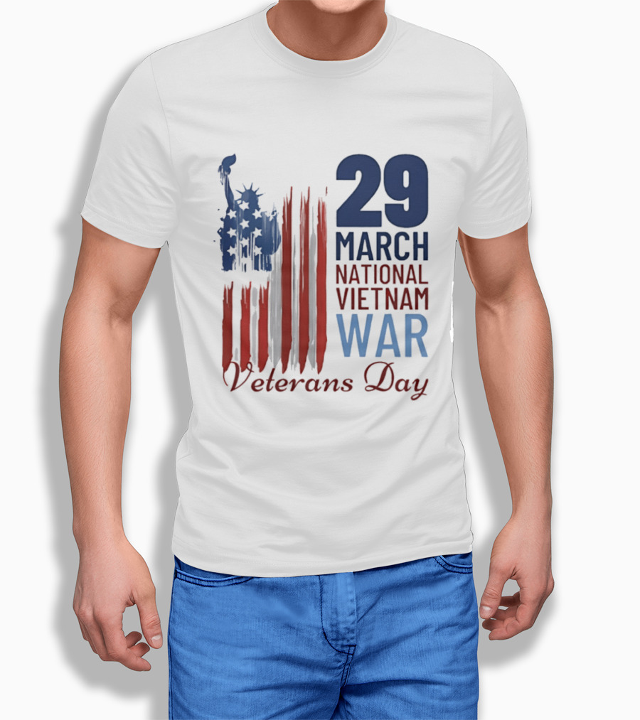 March 29 Honor National Vietnam War Veterans Day Patriotic Flag Recognize Heroes T-Shirt