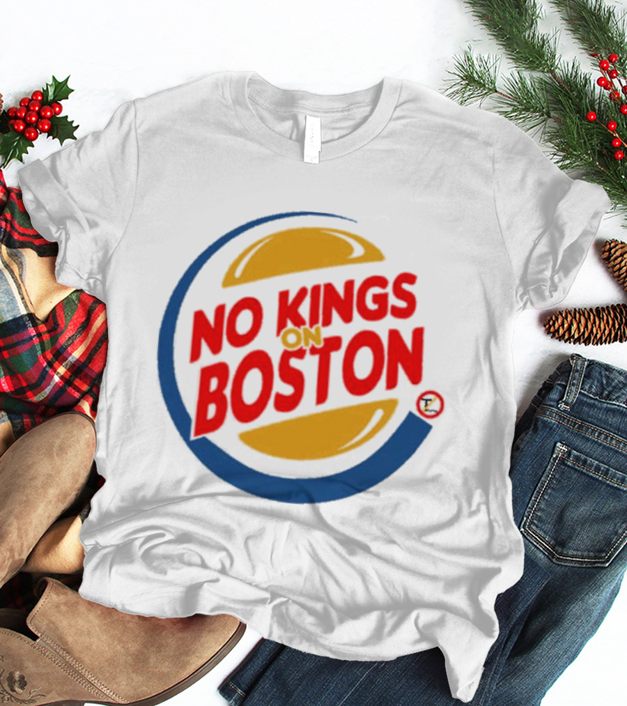No Kings On Boston Rally Saturn Burger T-Shirt