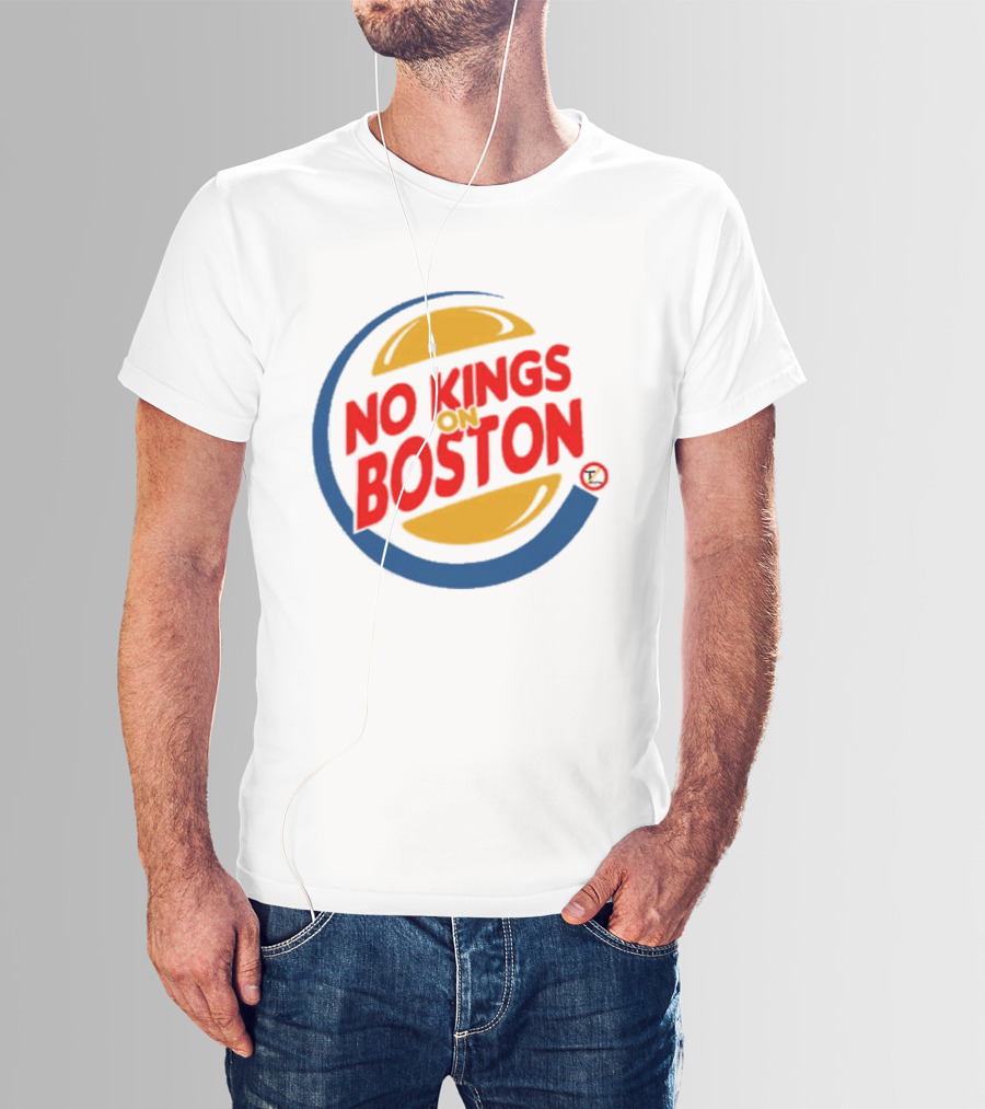 No Kings On Boston Rally Saturn Burger T-Shirt