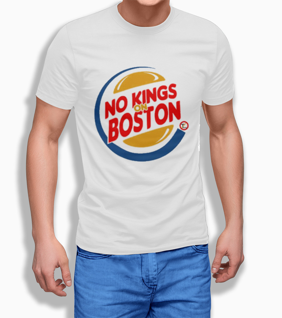 No Kings On Boston Rally Saturn Burger T-Shirt