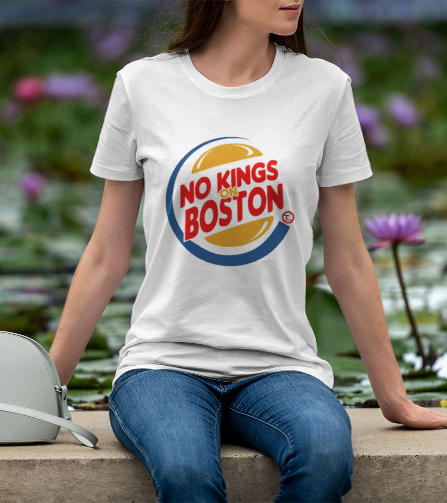 No Kings On Boston Rally Saturn Burger T-Shirt