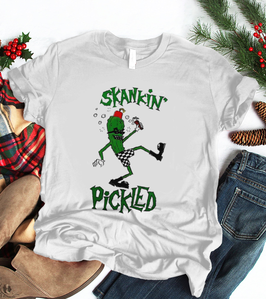 Skankin' Pickle Dancing Cartoon Character Fun Novelty T-Shirt