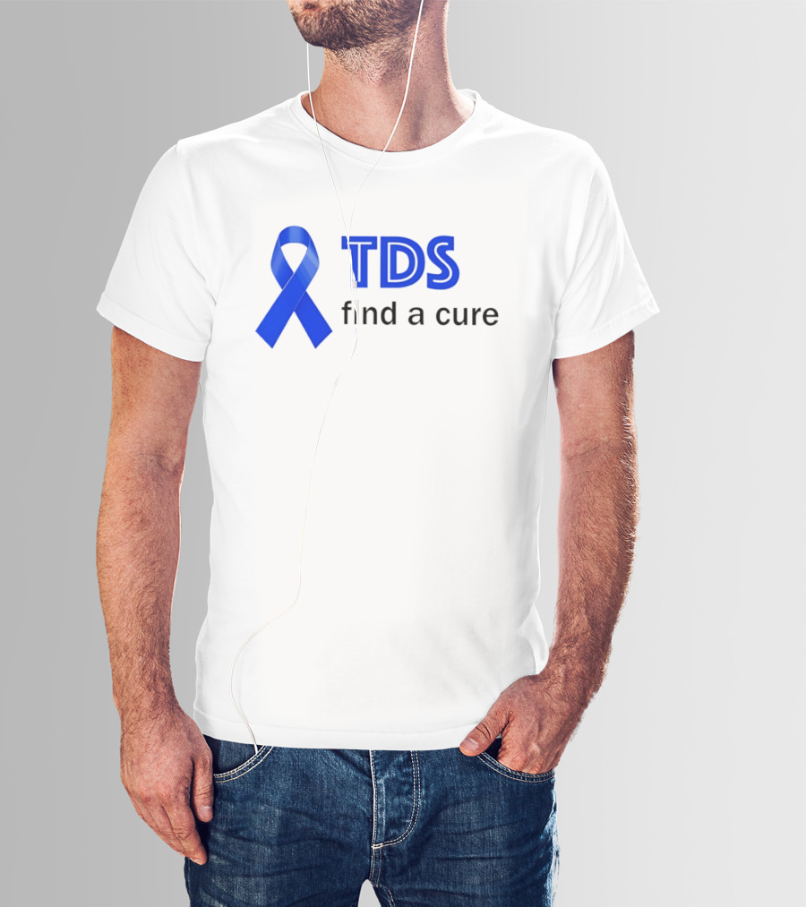 TDS Find A Cure Blue Ribbon Awareness T-Shirt