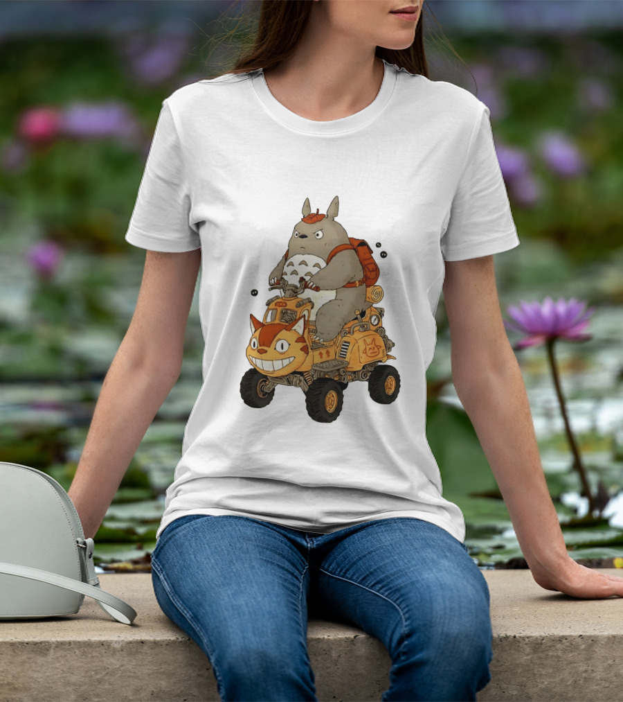 Totoro Catbus Forest Spirit Off Road Adventure T-Shirt