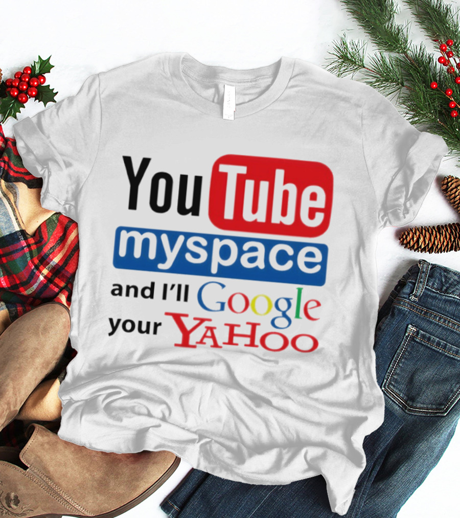 YouTube Myspace Google Yahoo Internet Humor Retro Tech T-Shirt