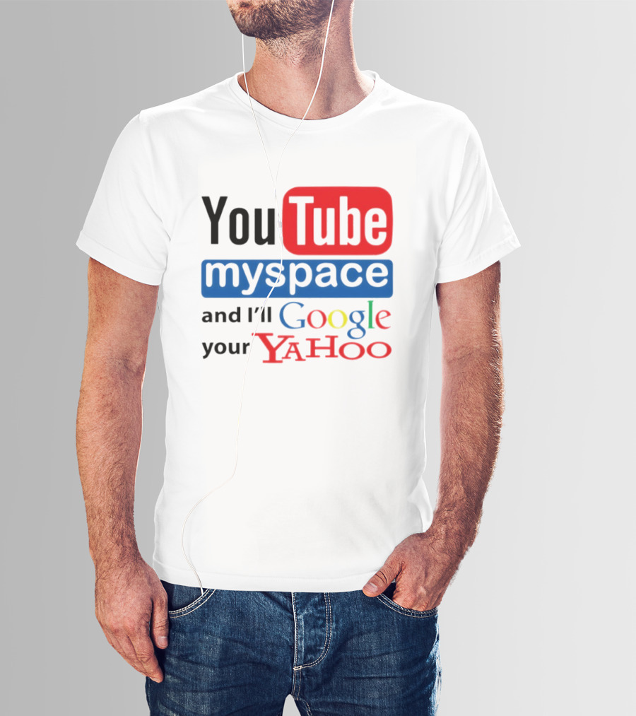 YouTube Myspace Google Yahoo Internet Humor Retro Tech T-Shirt