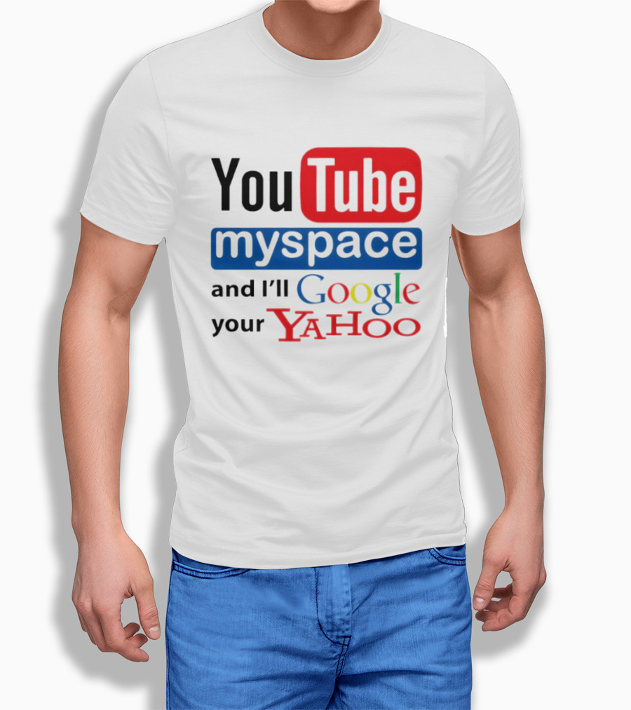 YouTube Myspace Google Yahoo Internet Humor Retro Tech T-Shirt