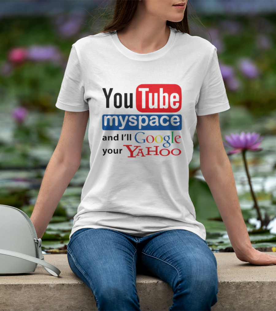 YouTube Myspace Google Yahoo Internet Humor Retro Tech T-Shirt