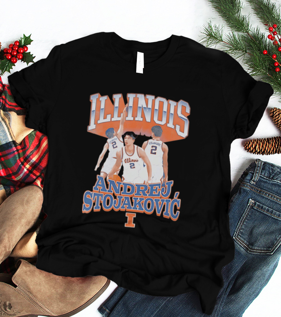 Illinois Basketball Andrej Stojakovic T-Shirt